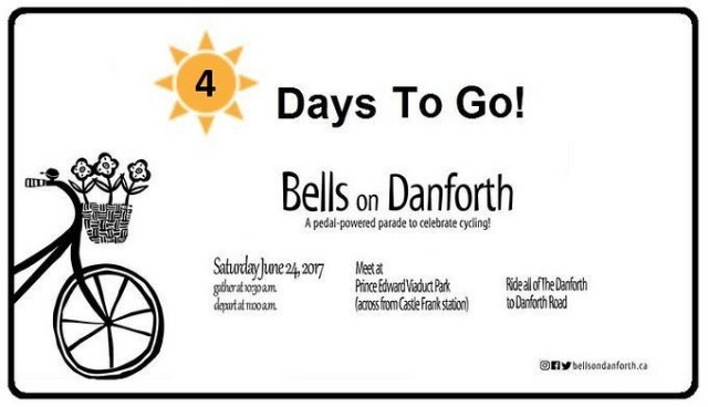 Getting closer. 4 days till bells hits the Danforth #bellsondanforth