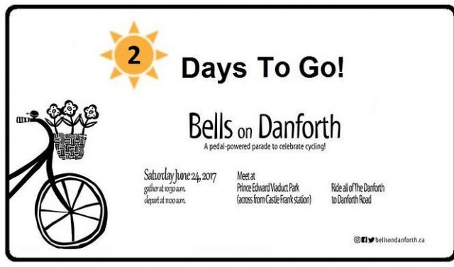 Pimp up those tires and try out your bells. We're 2 days away. Get ready for Saturday. #bellsondanforth #soclose #excited #torontobikes #toronto